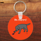 Black Lab Friendly Sleutelhanger (Voorkant)