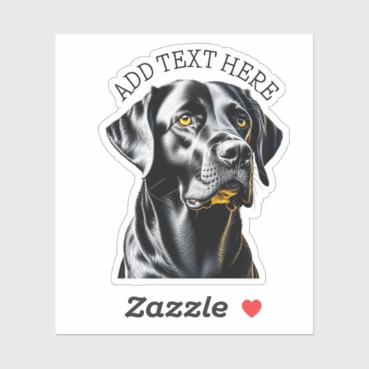 Black Lab | Gepersonaliseerd Sticker (Vel)