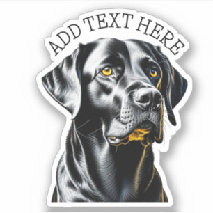 Black Lab Gepersonaliseerd Sticker