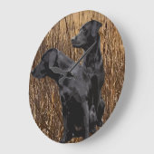 Black Lab Gifts, labrador Retriever Large Clock Grote Klok (Hoek)