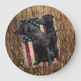 Black Lab Gifts, labrador Retriever Large Clock Grote Klok