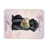 Black Lab Heart mama Magneet (Horizontaal)