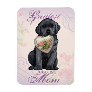 Black Lab Heart mama Magneet