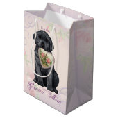 Black Lab Heart mama Medium Cadeauzakje (Achterkant Gekanteld)