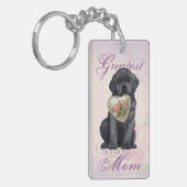 Black Lab Heart mama Sleutelhanger (Voorkant Links)