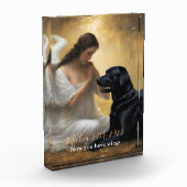 Black Lab Hemel Aangepaste Herdenking Fotoblokken (Links)