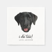 Black Lab Hond Bruiloft Party Aangepaste Cocktail  Servet (Voorkant)