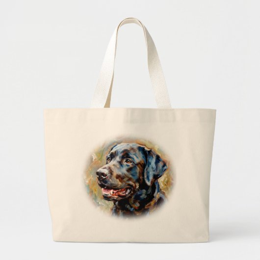 Black Lab Impressionist Art Tote Bag (Voorkant)