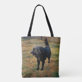 Black Lab in het Herfst Sun Tas (Achterkant)
