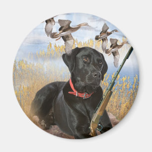 Black Lab jaagt magneet