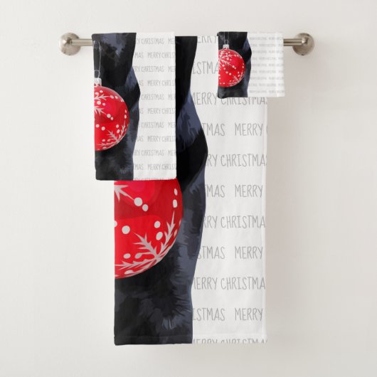 Black Lab Joyeux Noël - adorable chien du Labrador (En situation)