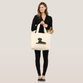 Black Lab Jumbo Canvas tas (Voorkant (model))