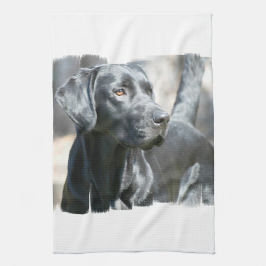 Black Lab Kitchen Towel Theedoek (Verticaal)