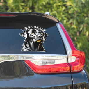 Black Lab   Lab aan boord Sticker