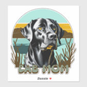 Black Lab | Lab Moeder Hond gepersonaliseerd Sticker (Vel)