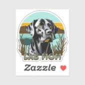Black Lab | Lab Moeder Hond gepersonaliseerd Sticker (Vel)