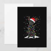 Black Lab Labrador Christmas Tree Light Pajama Dog Kaart (Voorkant / Achterkant)