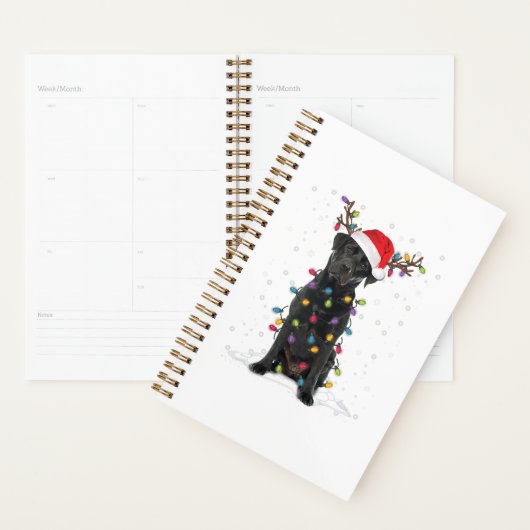 Black Lab Labrador Christmas Tree Light Pyjama Chi (Devant avec enveloppe)