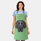 Black Lab Labrador Retriever Dog Design Schort (Gedragen)