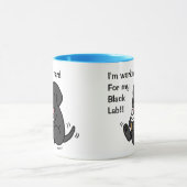 Black Lab Licking Ice Creme Mug (Centre)