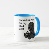 Black Lab Licking Ice Creme Mug (Devant droit)