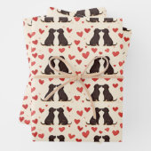 Black Lab Love - Valentijns's Dog Wrapping Paper (In situ)