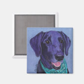 Black Lab Magnet - "Gus" (Recto/Verso)
