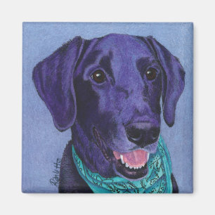 Black Lab Magnet - "Gus" Magneet