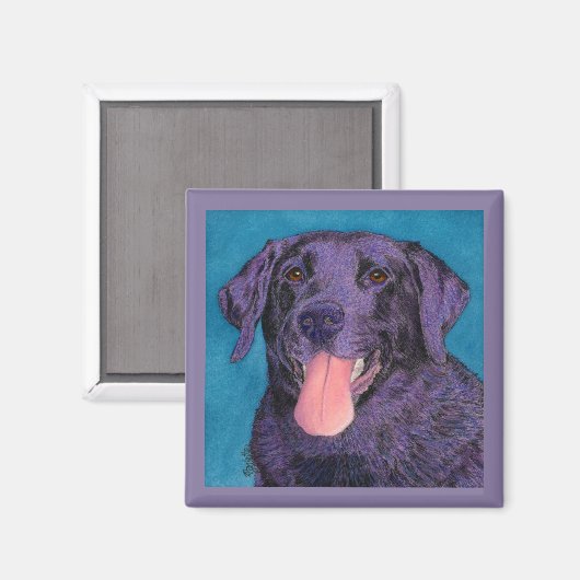 Black Lab Magnet - "Pinecone" (Recto/Verso)