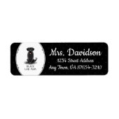 Black Lab Mam (Labrador Retriever Mam) Cute Dog Etiket (Voorkant)