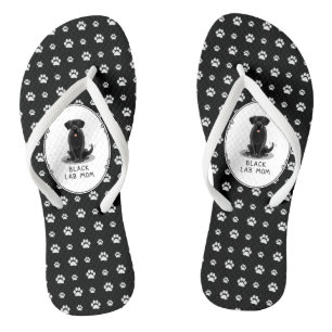Black Lab Mam (Labrador Retriever Mam) Cute Dog Teenslippers