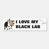 Black Lab mama Bumpersticker (Voorkant)
