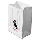 Black Lab Merry Kerstkerstkerstkerstkerstkerstkers Medium Cadeauzakje (Voorkant Gekanteld)