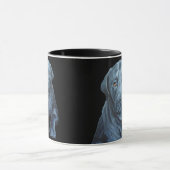 Black Lab Mug Coffee Coupe Blue Dog Art Cup (Centre)