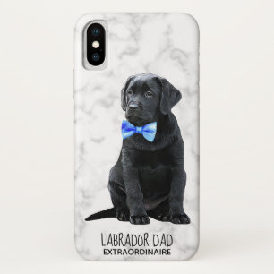 Black Lab Papa Puppy Labrador iPhone X Hoesje