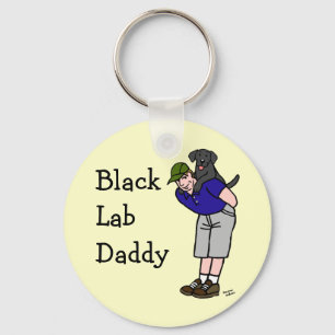 Black Lab papa Sleutelhanger