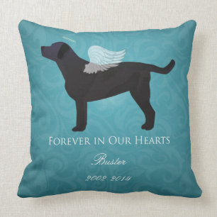 Black Lab Pet Memorial Sympathy Pet Loss Design Kussen