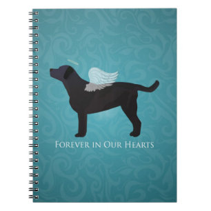 Black Lab Pet Memorial Sympathy Pet Loss Design Notitieboek
