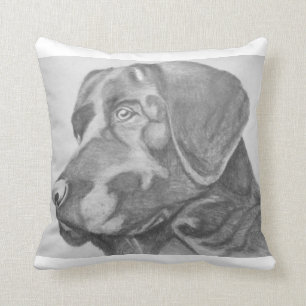 Black Lab Pillow Kussen