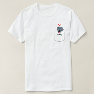 Black Lab Pocket Puppy T-shirt