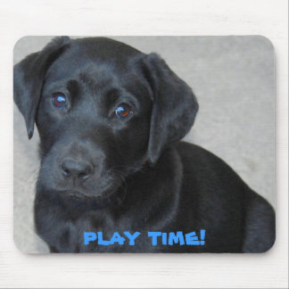 Black Lab Pup Playtime Muismat