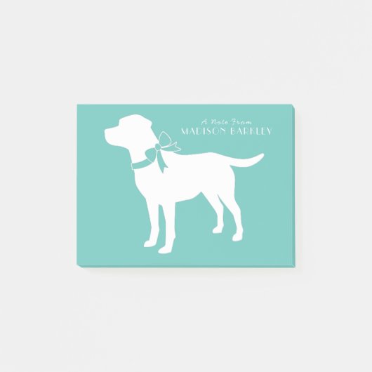 Black Lab Puppy Labrador Hond Post-it® Notes (Voorkant)