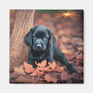 Black Lab Puppy Magneet