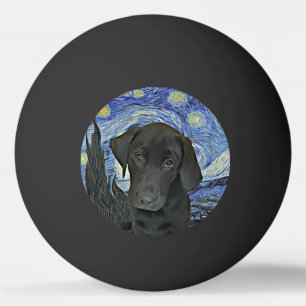 Black Lab Puppy Sterrennacht Pingpongballen