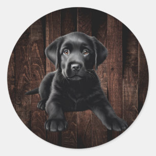 Black Lab Puppy Stickers