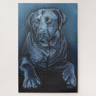 Black Lab Puzzle Personalized Dog Art Puzzles Legpuzzel