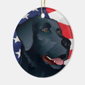 Black Lab Retriever of America Keramisch Ornament (Links)