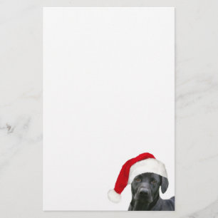 Black lab Santa Briefpapier