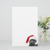 Black lab Santa Briefpapier (Staand voorkant)