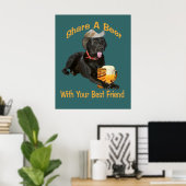 Black Lab Shares A Beer Poster (Thuiskantoor)